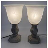 (B) Pair Of Antique-Style Table Lamps with