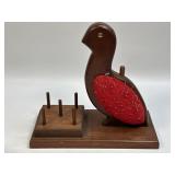 (C) Vintage Wooden Sewing Caddy