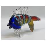 (B) Murano Style Hand Blown Art Glass Fish