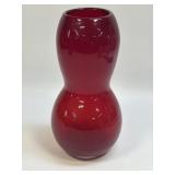 (C) Vintage Hand Blown Pommel 8.75" Royal Ruby