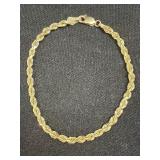 (S) 7" 14 KT Gold Bracelet 6.3 Grams