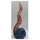 (B) HQT HANDMADE HOME DESIGN GLASS SWIRL/RIBBON