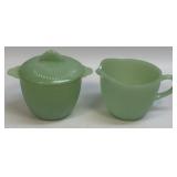 (C) Vintage Fire-King Oven Glass Jadeite Jane Ray