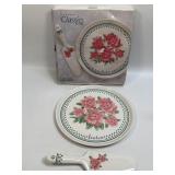 (B) Vintage NIB Garden Classics Azalea Cake Plate
