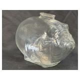 (C) Anchor Hocking Glass Piggy Bank Coin Bank