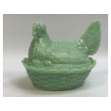 (C) Jadeite Depression Style Glass Nesting