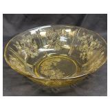 (C) Federal Depression Glass Amber Sharon Cabbage