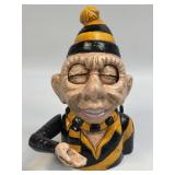 (C) Vintage Cast Iron Mechanical Money Box - Man