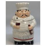 (B) ND Collectible Hand Painted Chef Cookie Jar