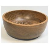(B) Handmade Wooden Serving Bowl 9 7/8"
