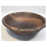 (B) Beautiful 12" Intricately Carved Walnut