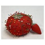 (C) Vintage Red Tomato Pin Cushion with