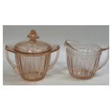 (B) Vintage Jeannette Adam Pink Depression Glass