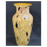 (C) Vintage Murano Style Golden Honey Amber Vase