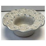(A) Vintage Handmade Stoneware Candle Holder with
