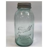 (B) Blue Ball Perfect Mason Half Gallon Jar with