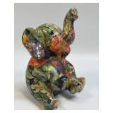 (B) Sitting Baby Elephant Figurine Grapes,
