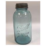 (B) Blue Ball Perfect Mason Half Gallon Jar with