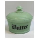 (C) Jadeite Butter Dish 4.5" Diameter