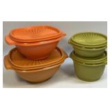 (C) Vintage Tupperware Servalier Lot Of 4 Bowls