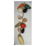 (C) Vintage Large Ceramic Glass Vegetables &