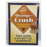 (F) 12.5" X 17.25" Metal Orange Crush Sign