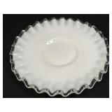 (C) Fenton Silver Crest Glass  6" Saucer