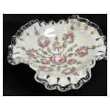 (C) Fenton Charleton Roses Silver Crest Ruffled