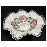 (C) Fenton Silver Crest Charleton Hand Painted