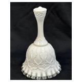 (C) Fenton Spanish Lace Silver Crest Milk Glass
