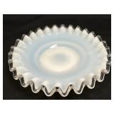 (C) Fenton Silver Crest White Opalescent Glass