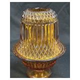 (C) Vintage MCM Indiana Glass Diamond Point
