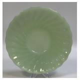 (C) Anchor Hocking Jadeite Swirl Shell 5.7" Saucer