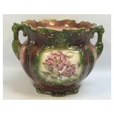 (B) ANTIQUE HAYNES POTTERY VICTORIAN HANDLED