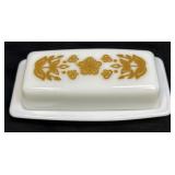 (C) Vintage  PYREX Butterfly Gold Butter Dish