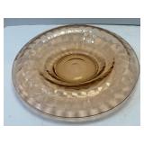 (A) Anchor Hocking Depression Pink Glass Console