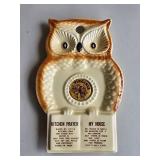 Ceramic Owl Spoon Rest 7ï¿½'x 4ï¿½'