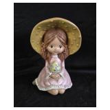 Vintage Ceramic Girl Figurine 7ï¿½' tall