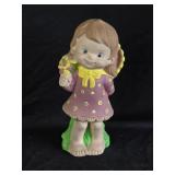 Jaman Ceramic Girl With Flowers Bank 9ï¿½'