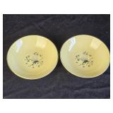Vtg Taylor Smith & Taylor Yellow Dinnerware Bowls