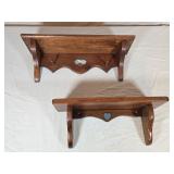 2 Wooden Shelves 16' & 18'