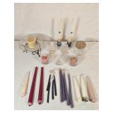 Assorted Candleholders & Candles