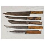 5 Vintage Kitchen Knives