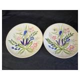 2 Red Wing Country Garden Plates