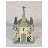 Ceramic Lighted Church 6'x 4'x 11'
