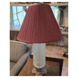 Brass & Glass Table Lamp 33' T