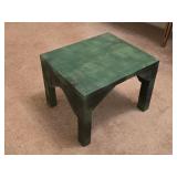 Green Wooden Stool 13'L 11'W 9ï¿½'T