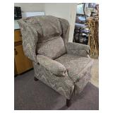 Multicolored Wingback Recliner Chair