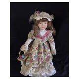 Vintage Porcelain Doll 15' tall