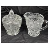 Vintage Anchor Hocking Wexford Creamer & Sugar